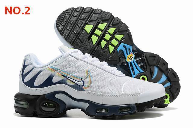 (image for) Nike Air Max Plus White Double Swoosh Navy Men's TN Shoes-139